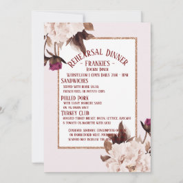 Convites Janto de Ensaio Floral Pink Peony Watercolor