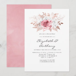 Convites Janto de Ensaio Floral Rosa, Rosa e Rosa,