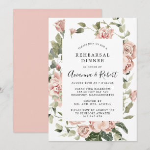 Convites Janto de Ensaio Floral Russo Rosa Rosa Rosa Rosa R