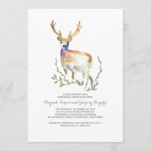 Convites Janto de ensaio Forest Deer Rustic