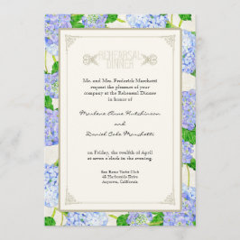 Convites Janto de ensaio - Hydrangea azul Lace Floral