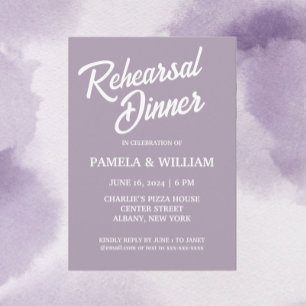 Convites Janto de ensaio Mauve Simple Style