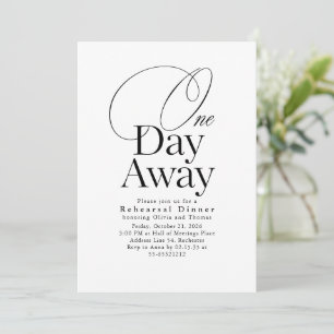 Convites Janto de ensaio minimalista elegante a um dia de d