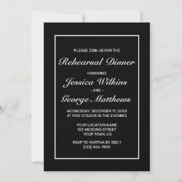 Convites Janto de ensaio mínimo de preto branco moderno