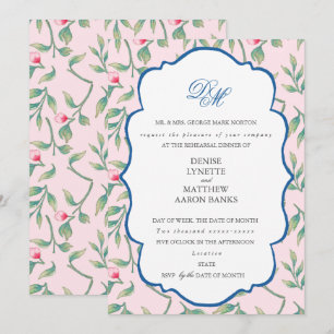 Convites Janto de ensaio Nosegay Pink