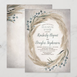 Convites Janto de ensaio Pampas Grass e Greenery Boho