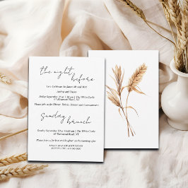 Convites Janto de ensaio Pampas Grass e Sunday Brunch