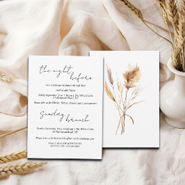 Convites Janto de ensaio Pampas Grass e Sunday Brunch