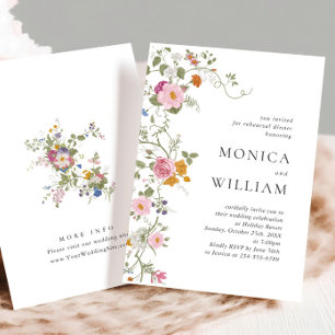 Convites Janto de ensaio Pastel Pink Floral Flores