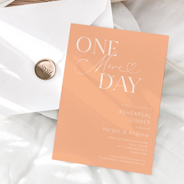 Convites Janto de ensaio Peach One More Day (Criador carregado)