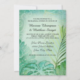 Convites Janto de ensaio Philodendron Tropical Leaf Palm