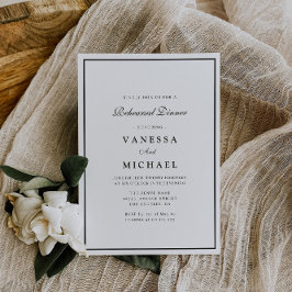 Convites janto de ensaio preto e branco moderno