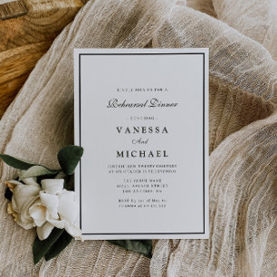 Convites janto de ensaio preto e branco moderno