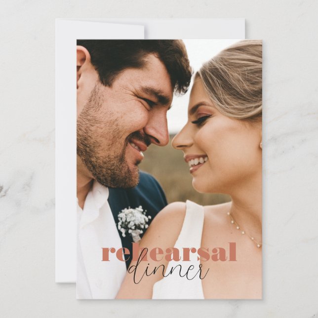 Convites Janto de Ensaio Retrópico de Script do Terracotta  (Frente)