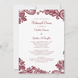 Convites Janto de ensaio romântico de casamentos vermelhos