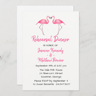 Convites Janto de ensaio rosa tropical Casamento Flamingo