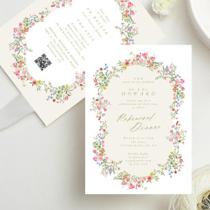 Convites janto de ensaio RSVP de casamento da primavera do 