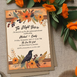 Convites Janto de Ensaio Russo Crow Fall Boho Watercolor
