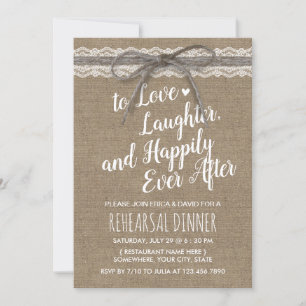 Convites Janto de Ensaio Russo do Lace Twine Country Burlap