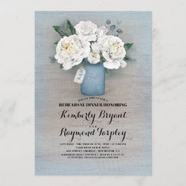 Convites Janto de Ensaio Russo Dusty Blue Mason Jar