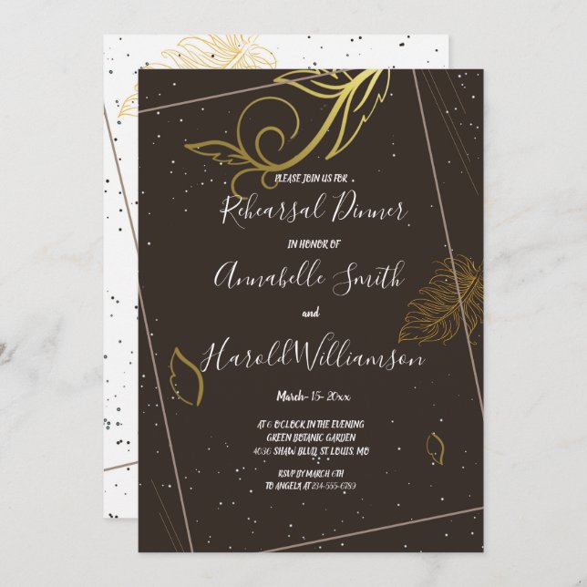 Convites Janto de ensaio russo marrom e branco (Frente/Verso)