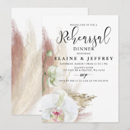 Convites Janto de Ensaio Rustic Boho Pampas