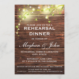 Convites Janto de Ensaio Rustic Country Wood Lights