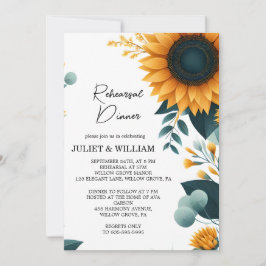 Convites Janto de Ensaio Rustic Garden Greenery Sunflower