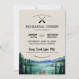 Convites Janto de Ensaio Rustic Lakeside