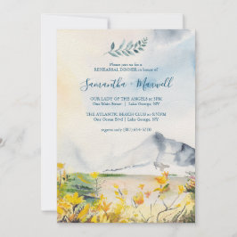 Convites Janto de Ensaio Rustic Watercolor Mountain