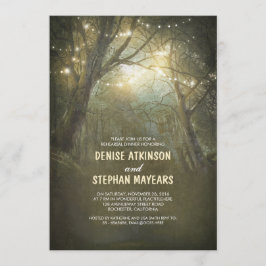 Convites Janto de Ensaio Rustic Woodland String Lights