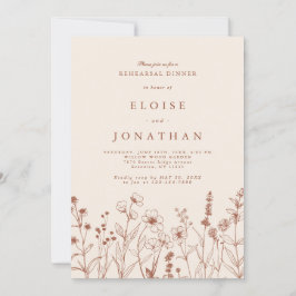 Convites Janto de ensaio Terracotta Fall Boho Wildflower