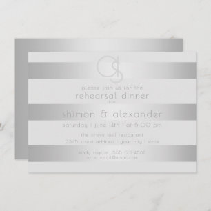Convites Janto de ensaio Tiras de Prata Luminosas