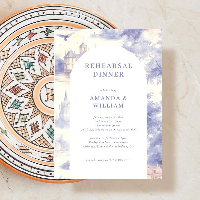 Convites Janto de ensaio Toile de jouy (Criador carregado)