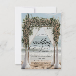 Convites Janto de ensaio Tropical Beach Floral Arbor
