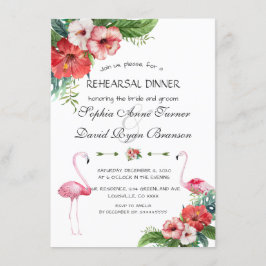 Convites Janto de Ensaio Tropical de Luau Flamingo