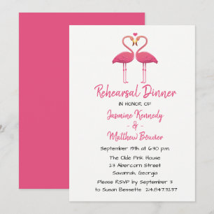 Convites Janto de Ensaio Tropical Rosa Flamingo Casamento