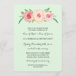 Convites Janto de ensaio verde, cor-de-rosa,