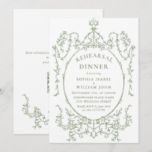 Convites Janto de ensaio verde do Victorian Sage Código QR