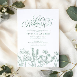 Convites Janto de ensaio verde Elegante de Primavera de Flo