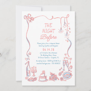 Convites Janto de Ensaio Whimsical Funky Desenhado à Mão