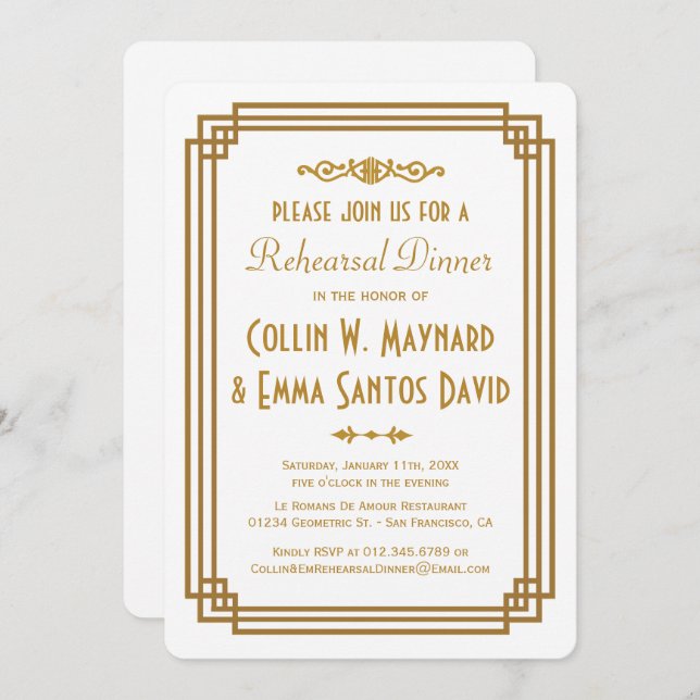 Convites Janto de Ensaios Brancos de Arte Simples (Frente/Verso)