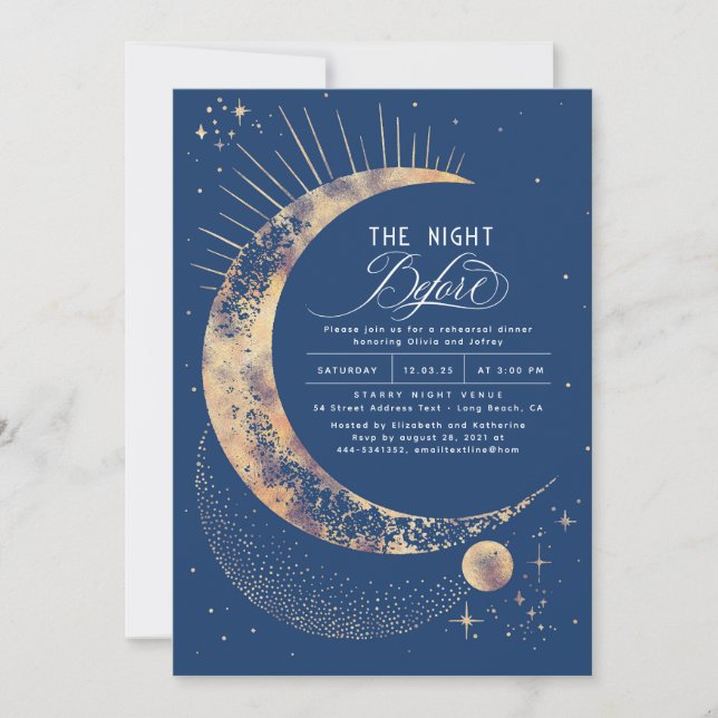 Convites Janto de Ensaios da Noite Celestial das Estrelas (Frente)