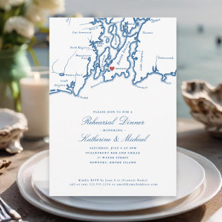 Convites Janto de Ensaios de Casamento Azul do Marinho RI N