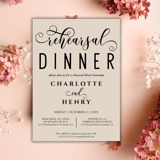 Convites Janto de Ensaios de Casamento de Caligrafia Elegan (Criador carregado)