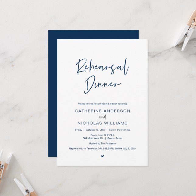 Convites Janto de Ensaios de Casamento e celebração de fest (Frente/Verso In Situ)