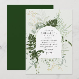 Convites Janto de Ensaios de Casamento Florestal Wild Fern