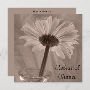 Convites Janto de Ensaios de Casamento Gerber Daisy da rosa