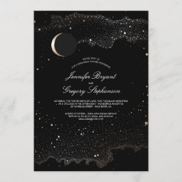 Convites Janto de Ensaios de Lua Crescente e Estrelas Notur