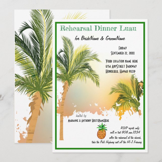Convites Janto de Ensaios de Palmeiras de Praia (Frente/Verso)
